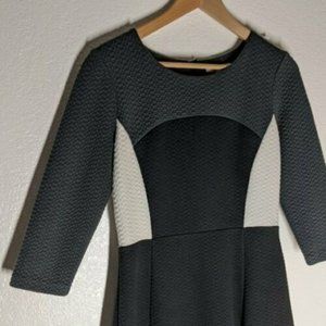 Boden Quilted Colorblock Fit & Flare Dress